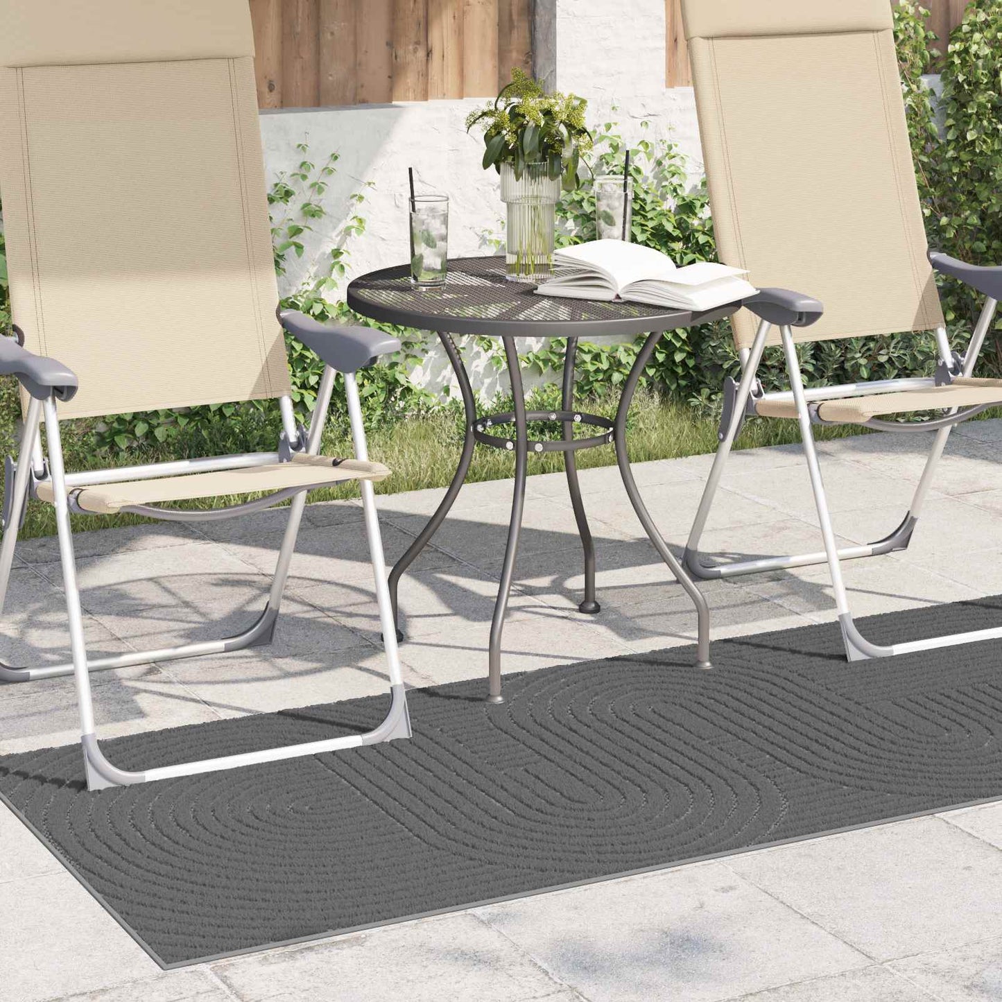 vidaXL Bereichsteppiche HUARTE Anthrazit 200 x 80 cm Polyester