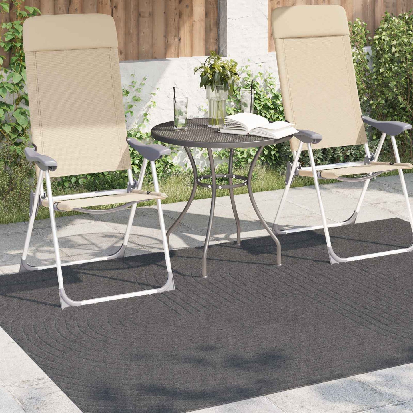 vidaXL Bereichsteppiche HUARTE Anthrazit 200 x 140 cm Polyester