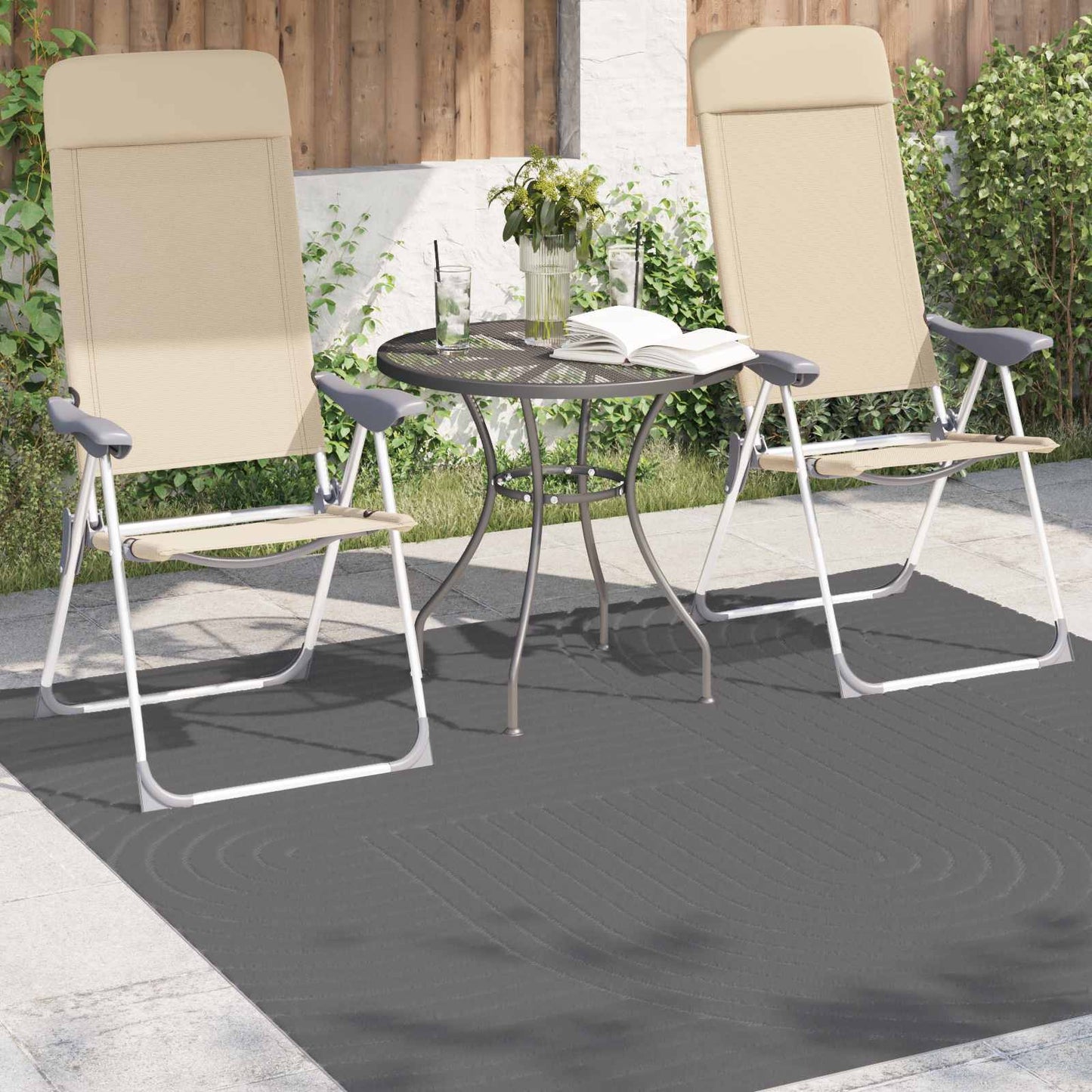 vidaXL Bereichsteppiche HUARTE Anthrazit 200 x 200 cm Polyester