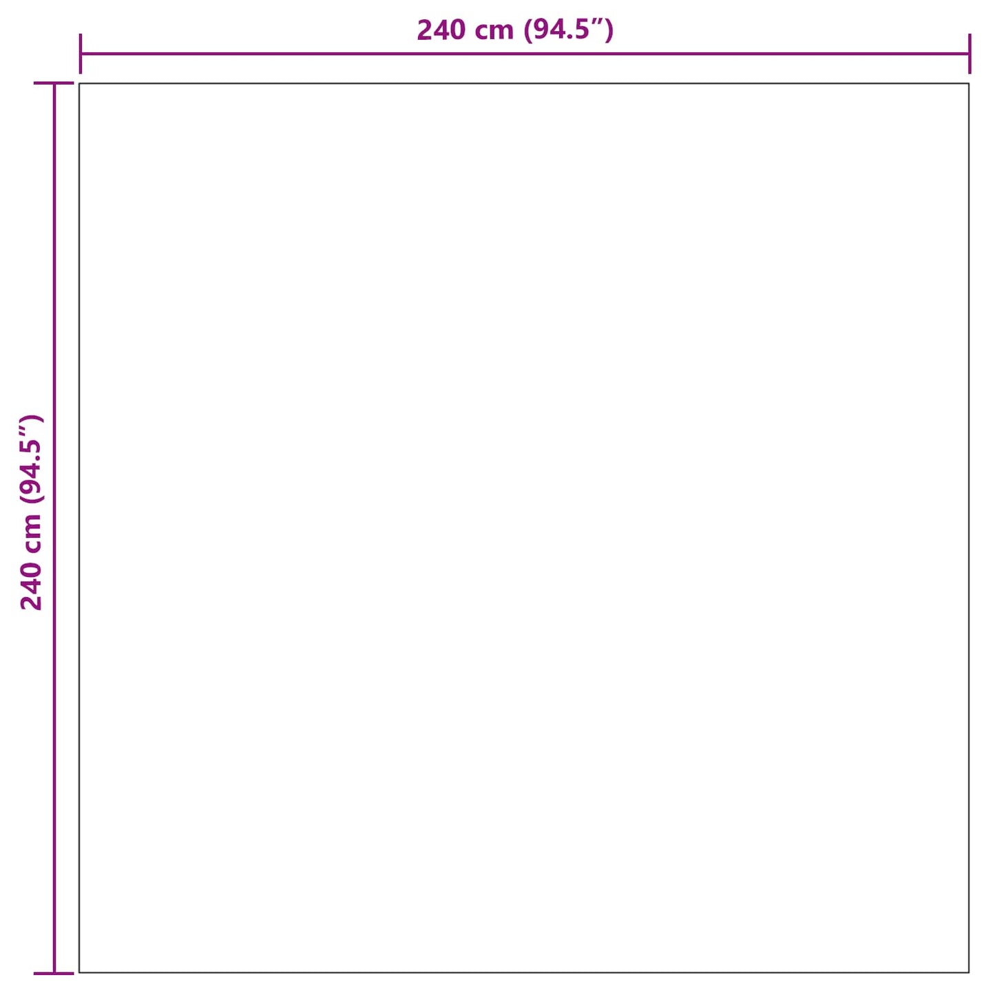 Bereichsteppiche PALMERAS Anthrazit 240 x 240 cm Polyester