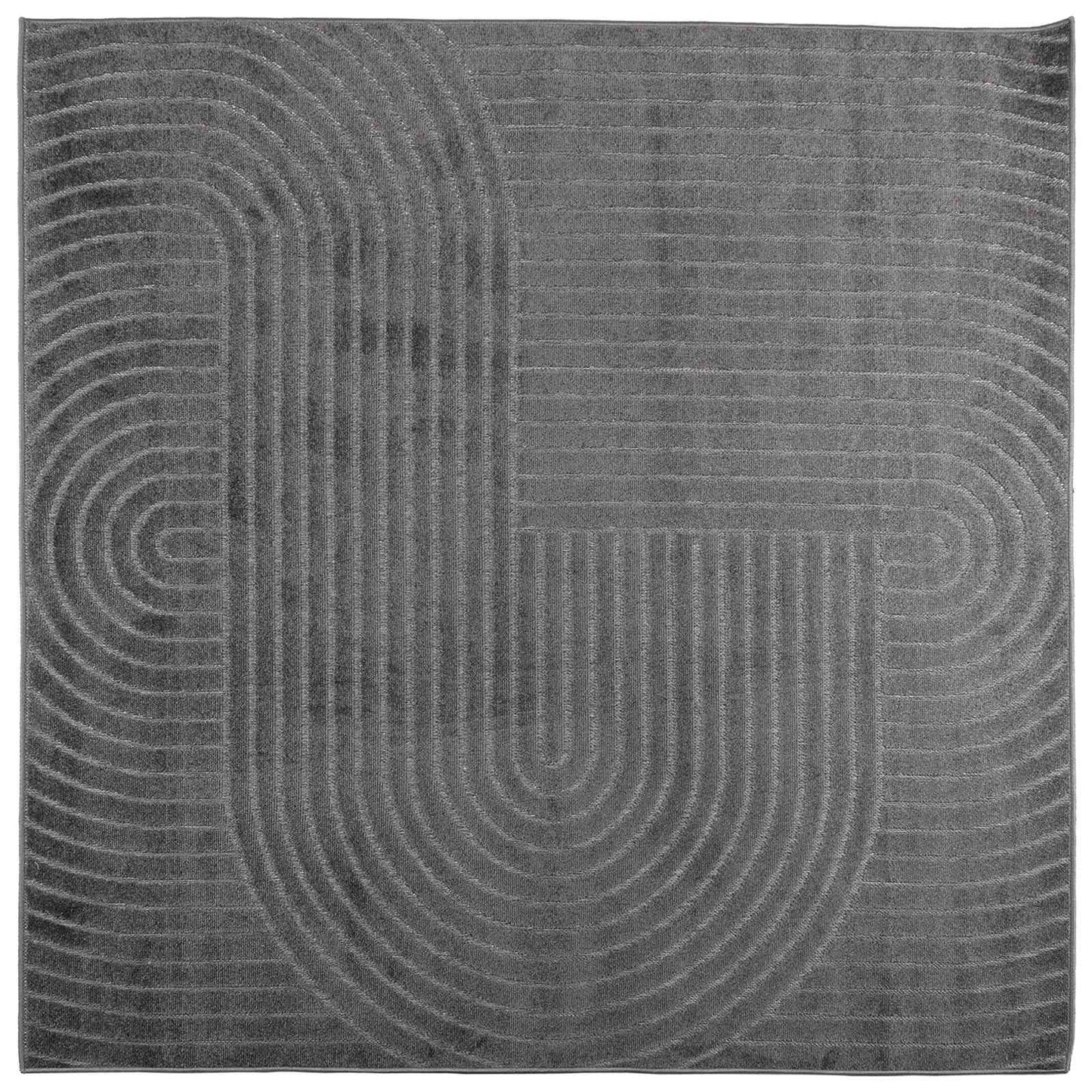 Bereichsteppiche PALMERAS Anthrazit 240 x 240 cm Polyester