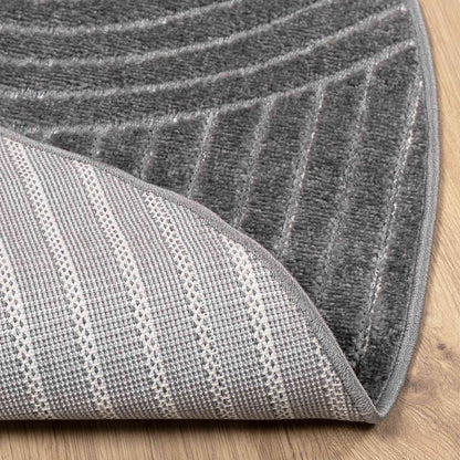 vidaXL Bereichsteppiche Rund HUARTE Anthrazit Ø 160 CM Polyester