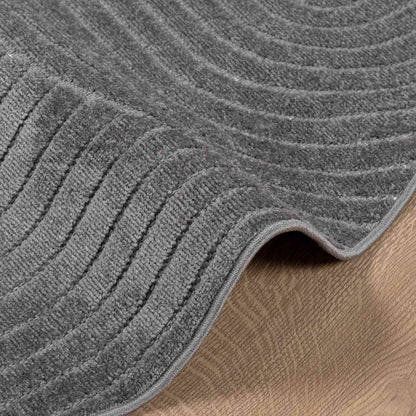 vidaXL Bereichsteppiche Rund HUARTE Anthrazit Ø 160 CM Polyester