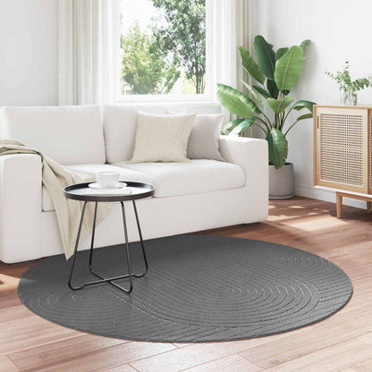 vidaXL Bereichsteppiche Rund HUARTE Anthrazit Ø 160 CM Polyester