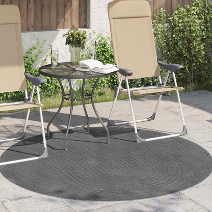 vidaXL Bereichsteppiche Rund HUARTE Anthrazit Ø 160 CM Polyester