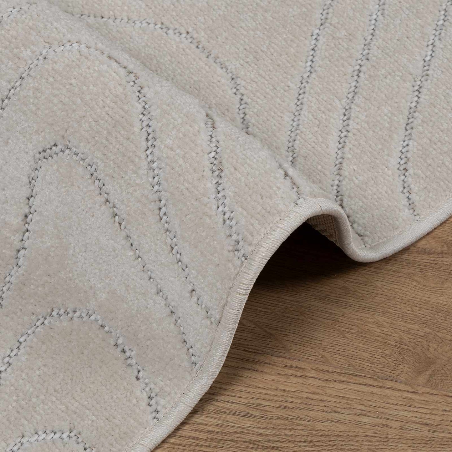 vidaXL Bereichsteppiche HUARTE Creme 170 x 120 cm Polyester