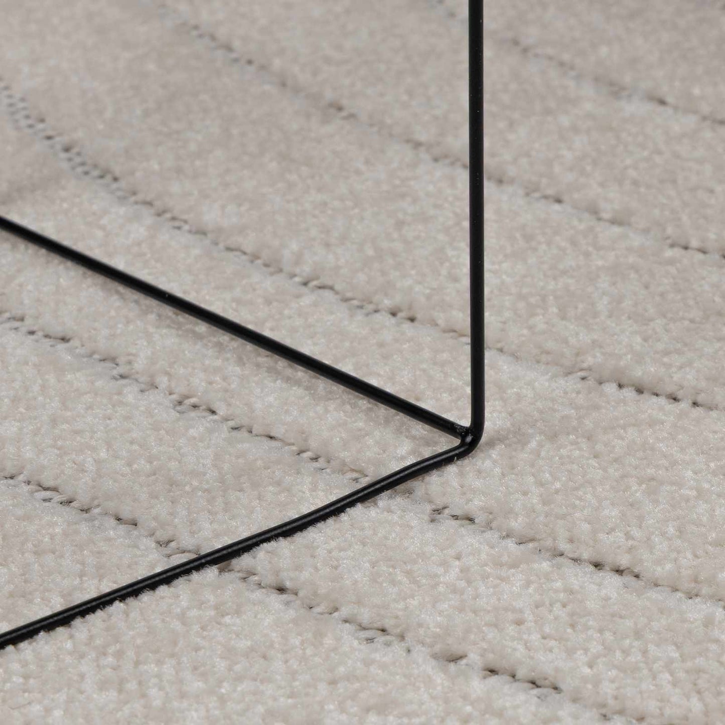 vidaXL Bereichsteppiche HUARTE Creme 170 x 120 cm Polyester