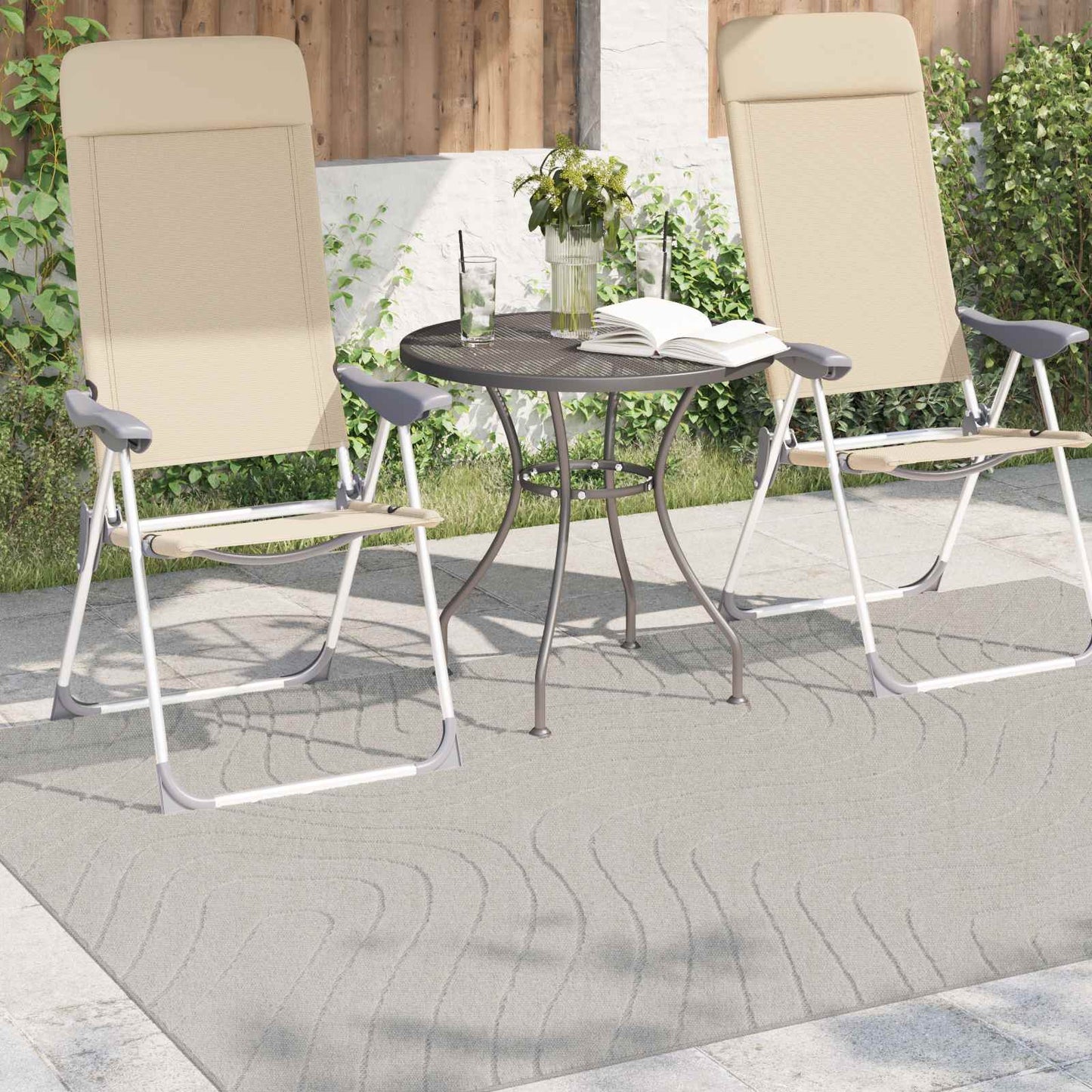 vidaXL Bereichsteppiche HUARTE Creme 170 x 120 cm Polyester
