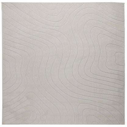 vidaXL Bereichsteppiche Quadratisch HUARTE Creme 120 x 120 cm