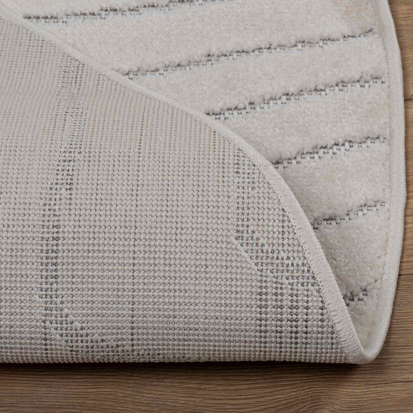 vidaXL Bereichsteppiche Rund HUARTE Creme Ø 160 CM Polyester