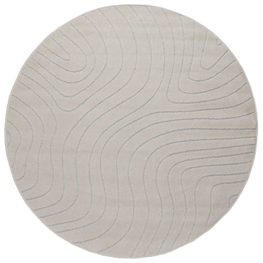 vidaXL Bereichsteppiche Rund HUARTE Creme Ø 160 CM Polyester