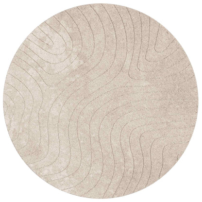 Bereichsteppiche Rund PALMERAS Beige Ø 160 CM Polyester