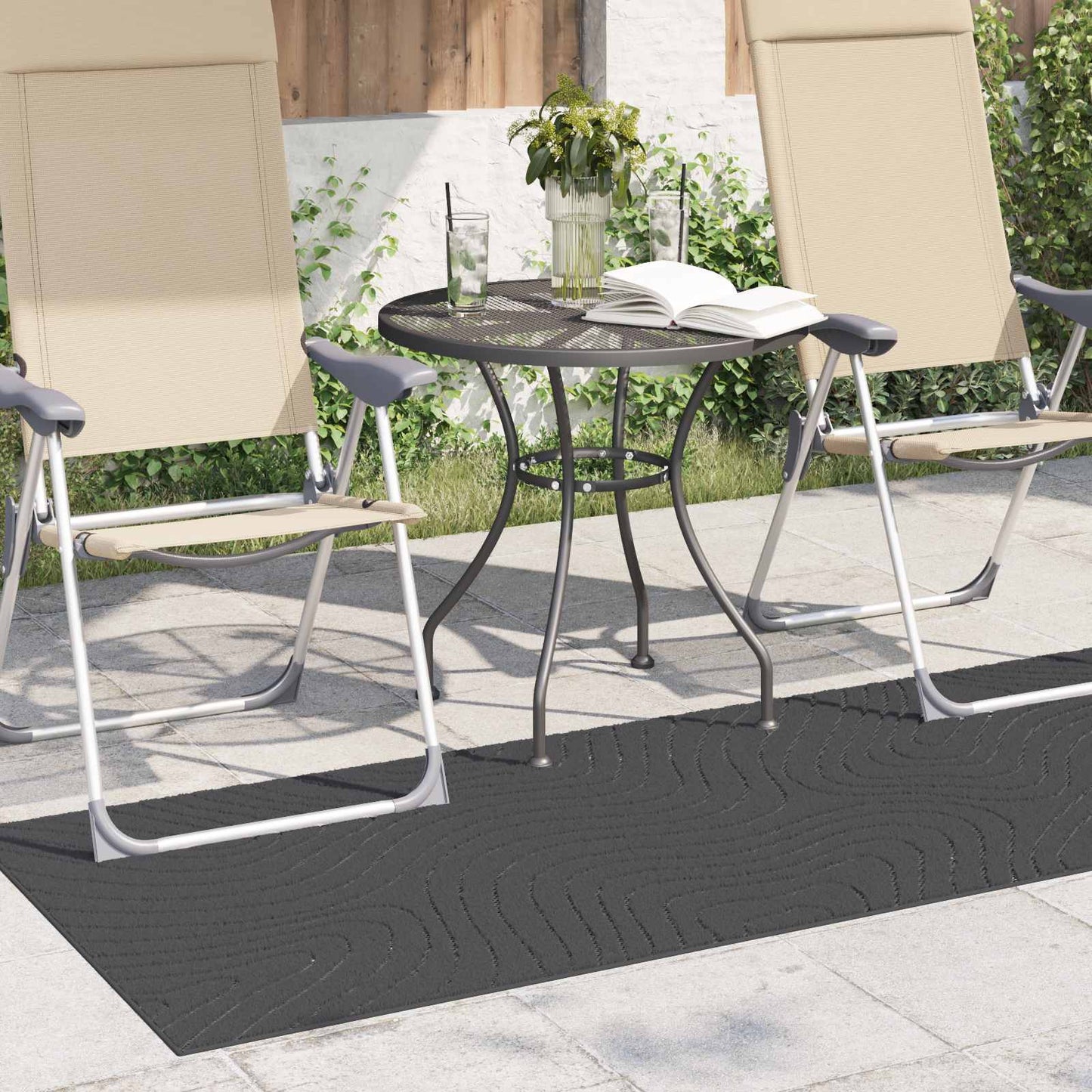vidaXL Bereichsteppiche HUARTE Anthrazit 150 x 80 cm Polyester