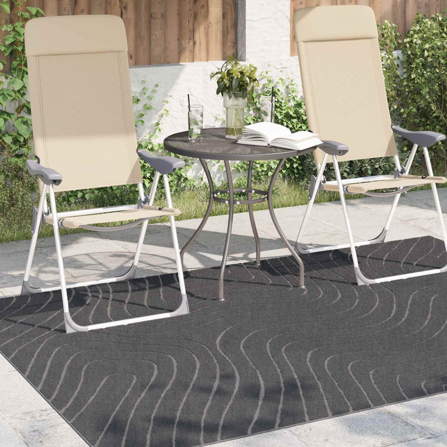 vidaXL Bereichsteppiche HUARTE Anthrazit 170 x 120 cm Polyester