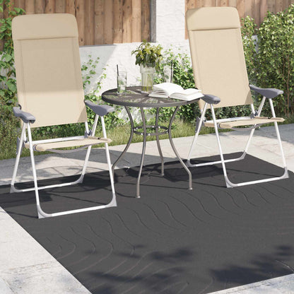 vidaXL Tapis de zone HUARTE anthracite 120 x 120 cm polyester