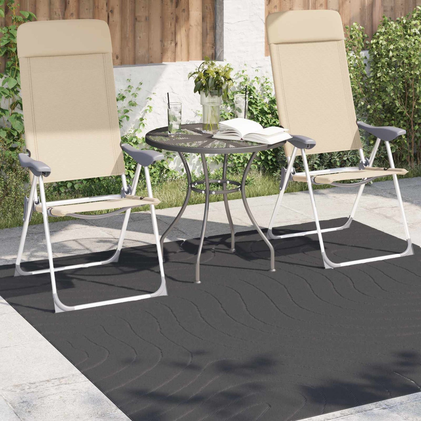 vidaXL Bereichsteppiche HUARTE Anthrazit 200 x 200 cm Polyester