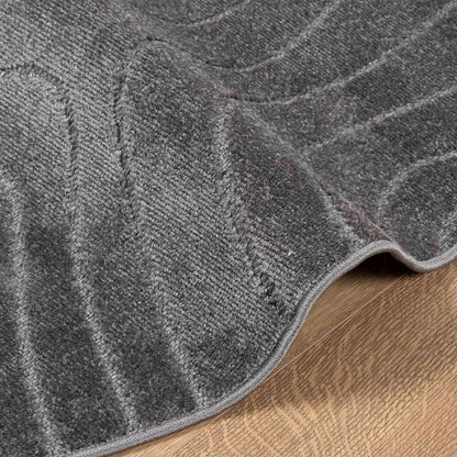 vidaXL Tapis ronds HUARTE anthracite Ø 160 cm Polyester