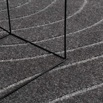 vidaXL Tapis ronds HUARTE anthracite Ø 160 cm Polyester