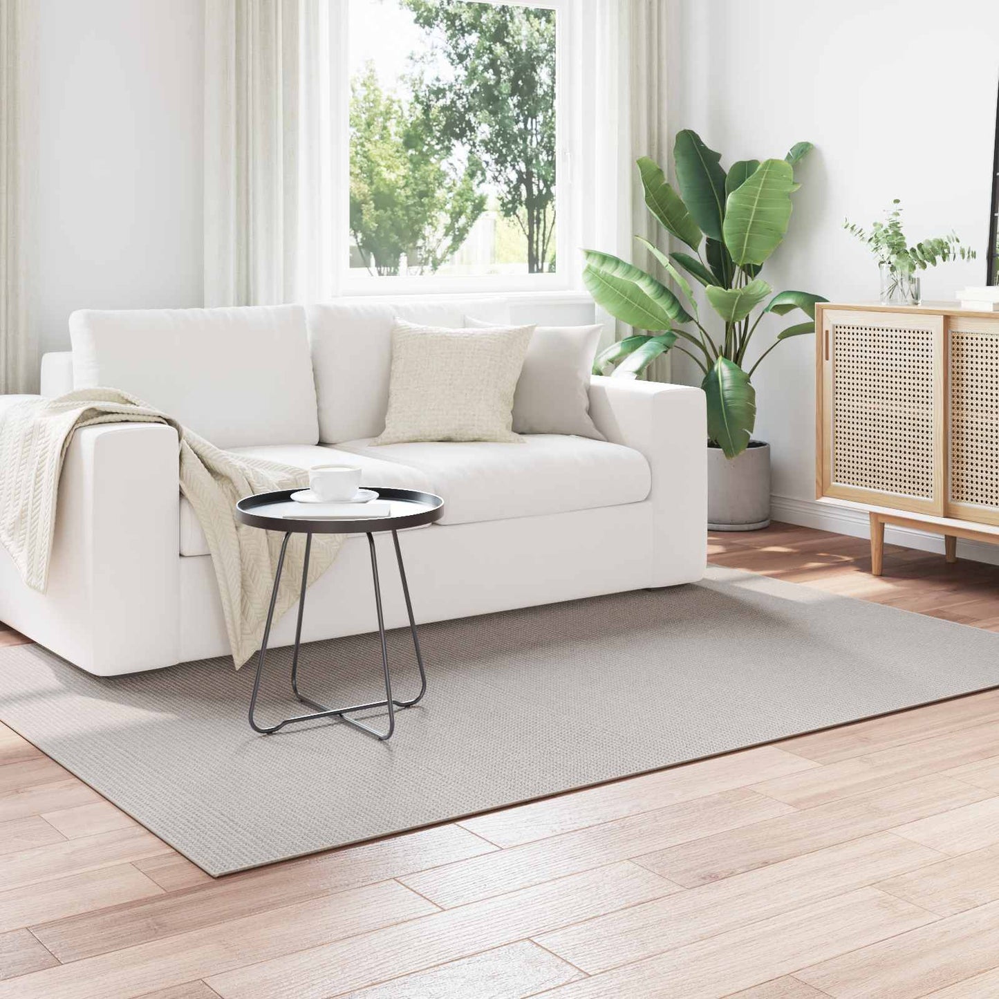 vidaXL Bereichsteppiche HUARTE Creme 170 x 120 cm Polyester