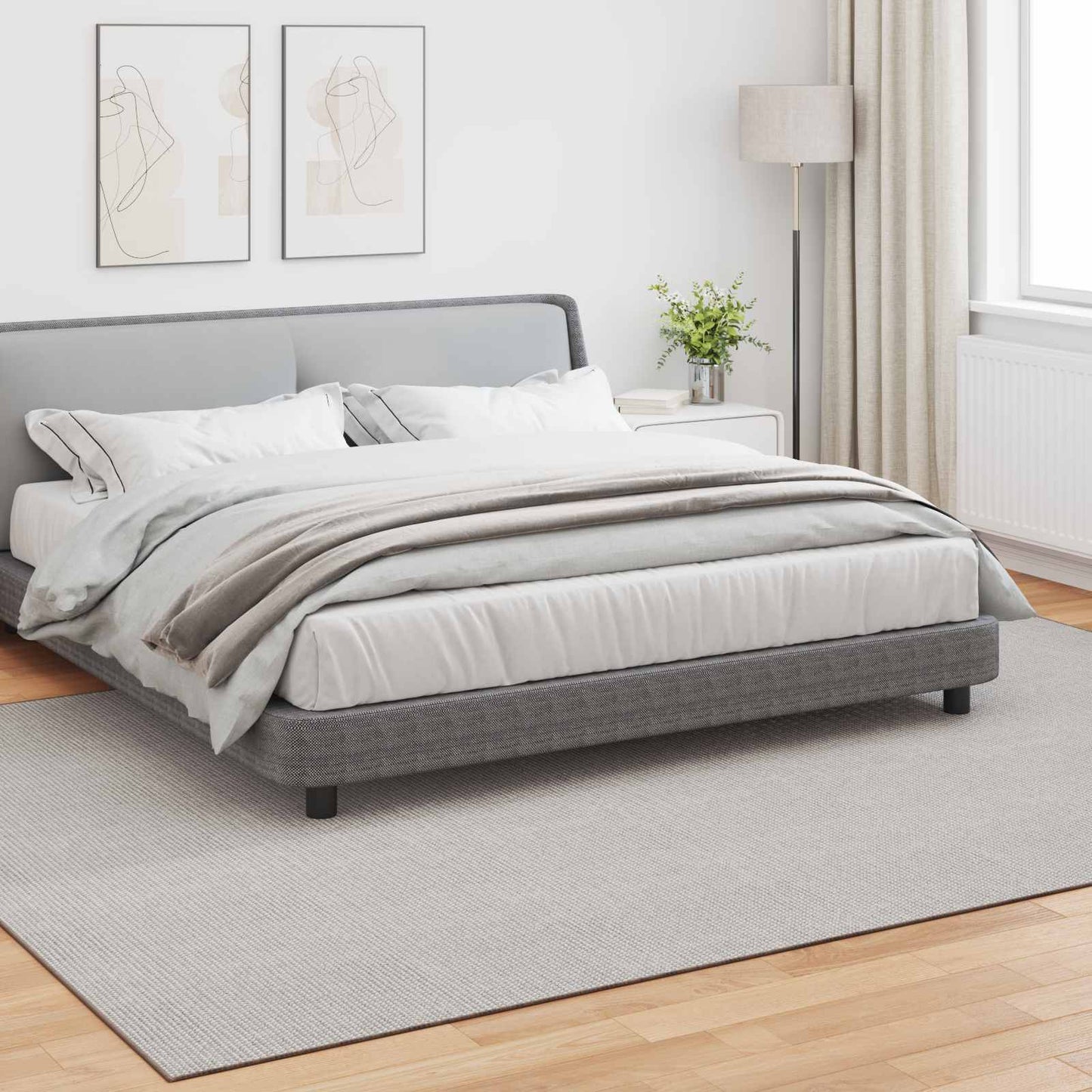 vidaXL Tapis de zone HUARTE Crème 280 x 200 cm Polyester