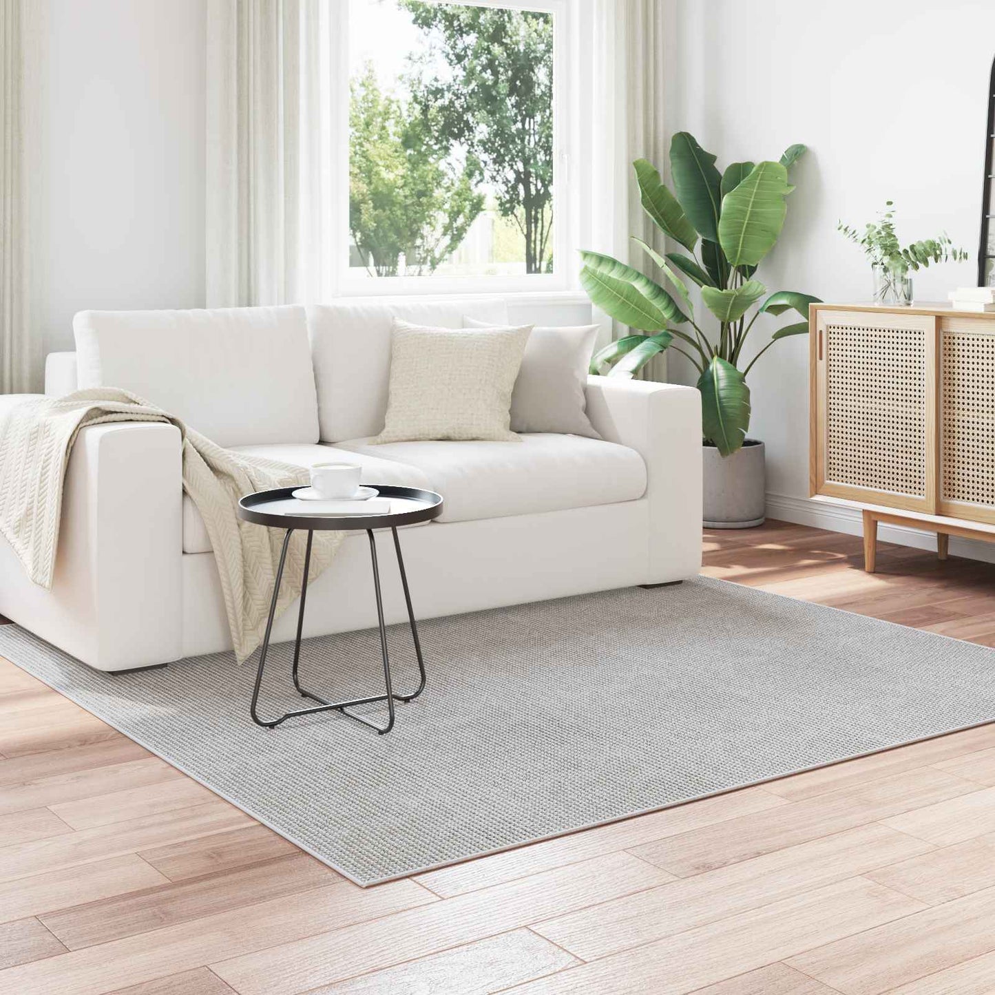 vidaXL Bereichsteppiche Quadratisch HUARTE Creme 200 x 200 cm