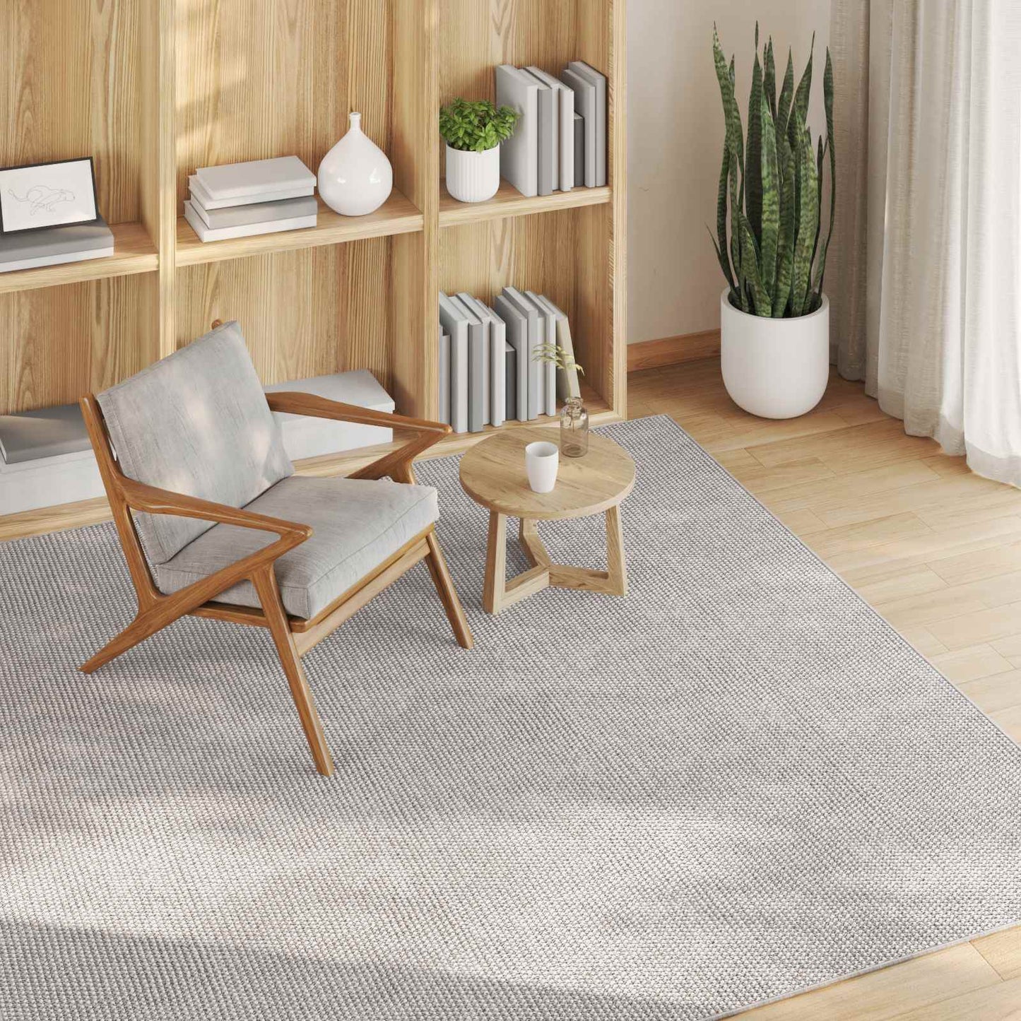vidaXL Bereichsteppiche Quadratisch HUARTE Creme 200 x 200 cm