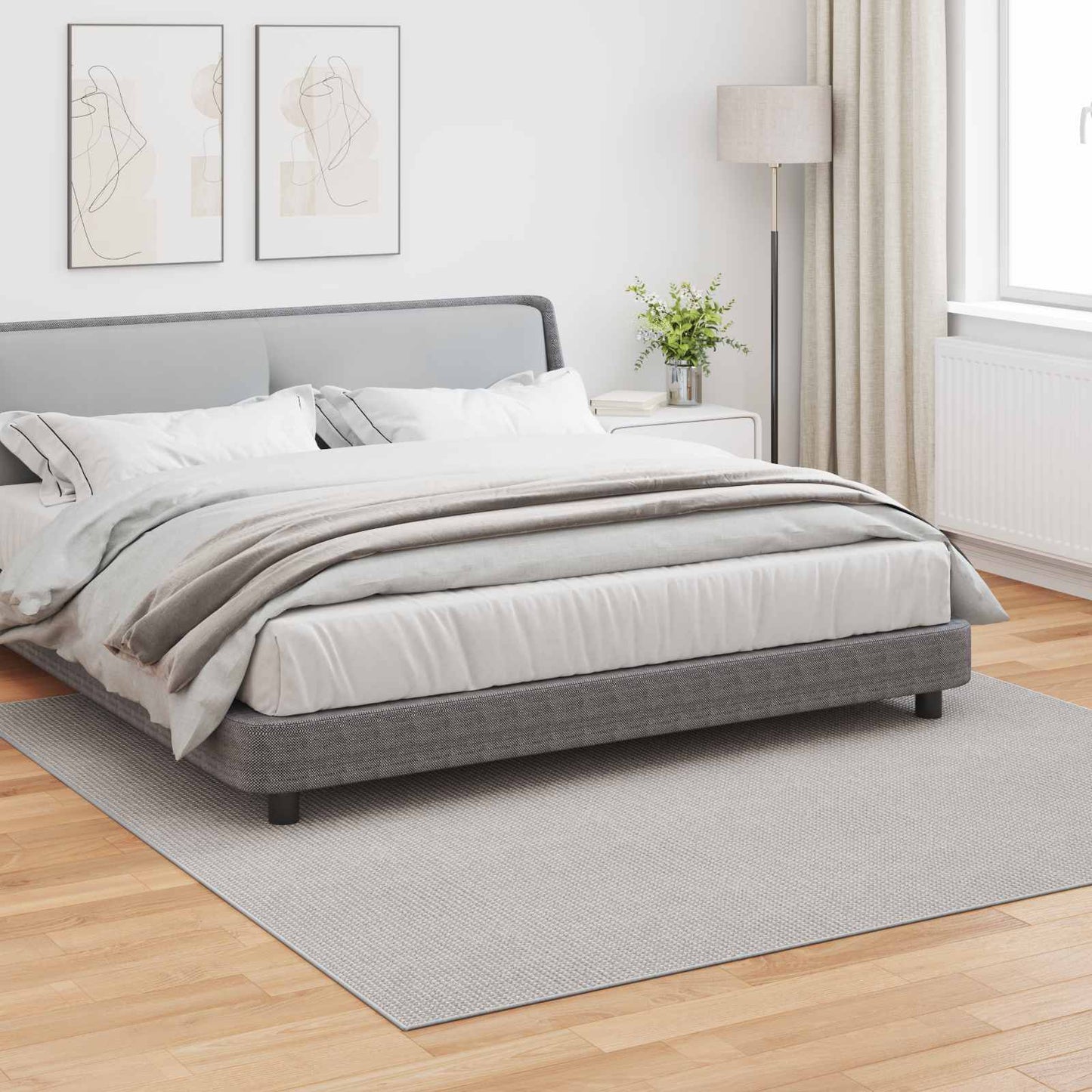 vidaXL Bereichsteppiche Quadratisch HUARTE Creme 240 x 240 cm