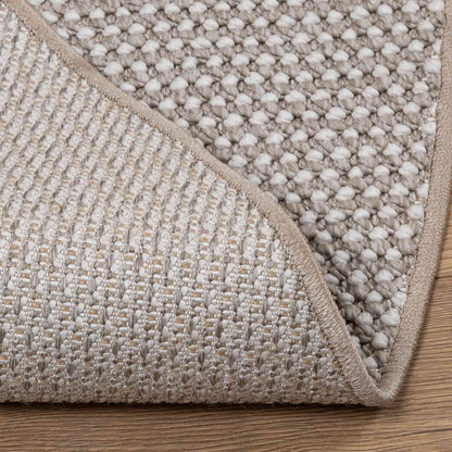 Bereichsteppiche Rund LUGO Creme und Taupe Ø 200 CM Polyester