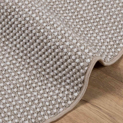Bereichsteppiche Rund LUGO Creme und Taupe Ø 200 CM Polyester