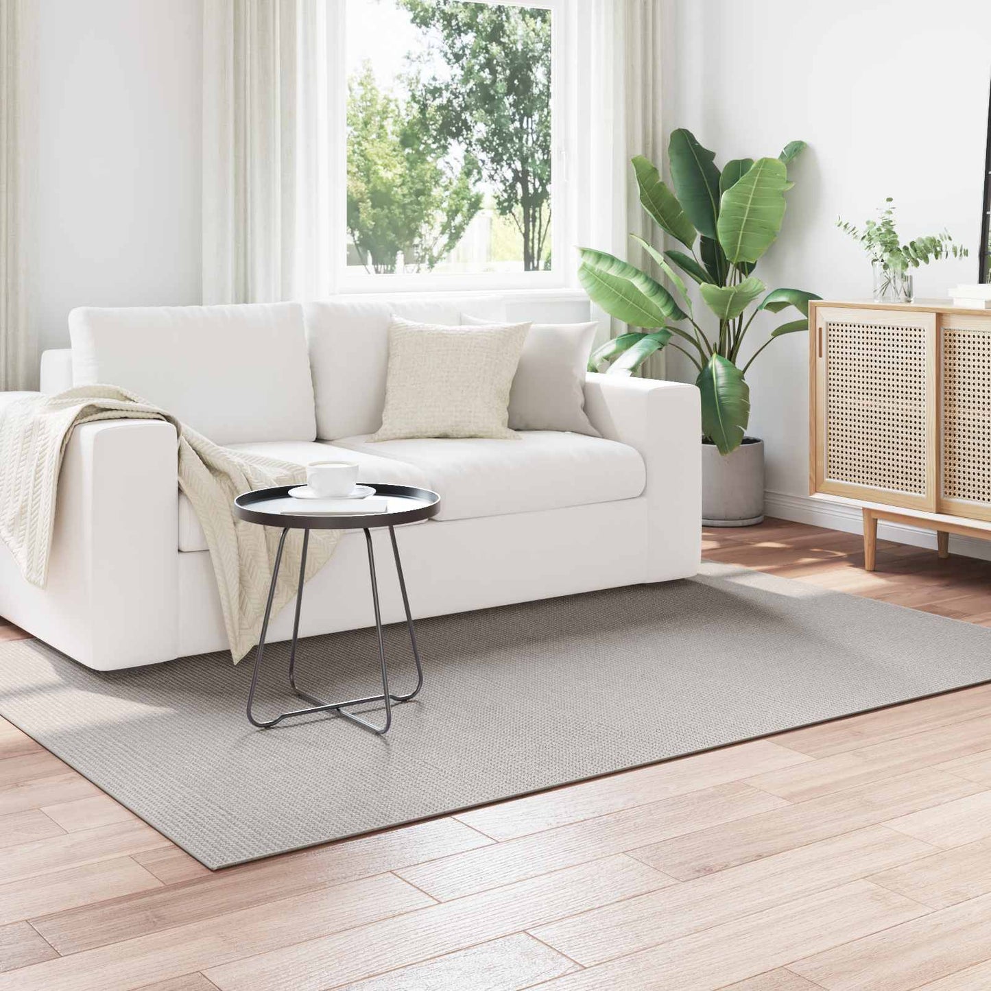 vidaXL Bereichsteppiche HUARTE Creme und Grau 230 x 160 cm Polyester