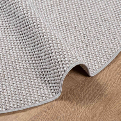 Bereichsteppiche Rund LUGO Creme und Grau Ø 160 CM Polyester