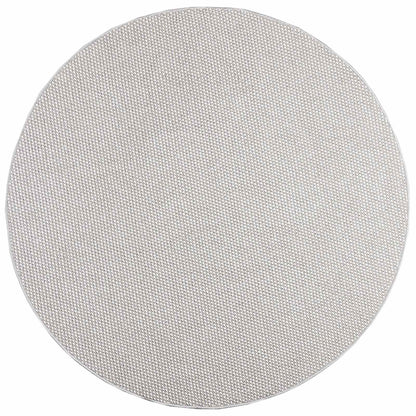 Bereichsteppiche Rund LUGO Creme und Grau Ø 160 CM Polyester