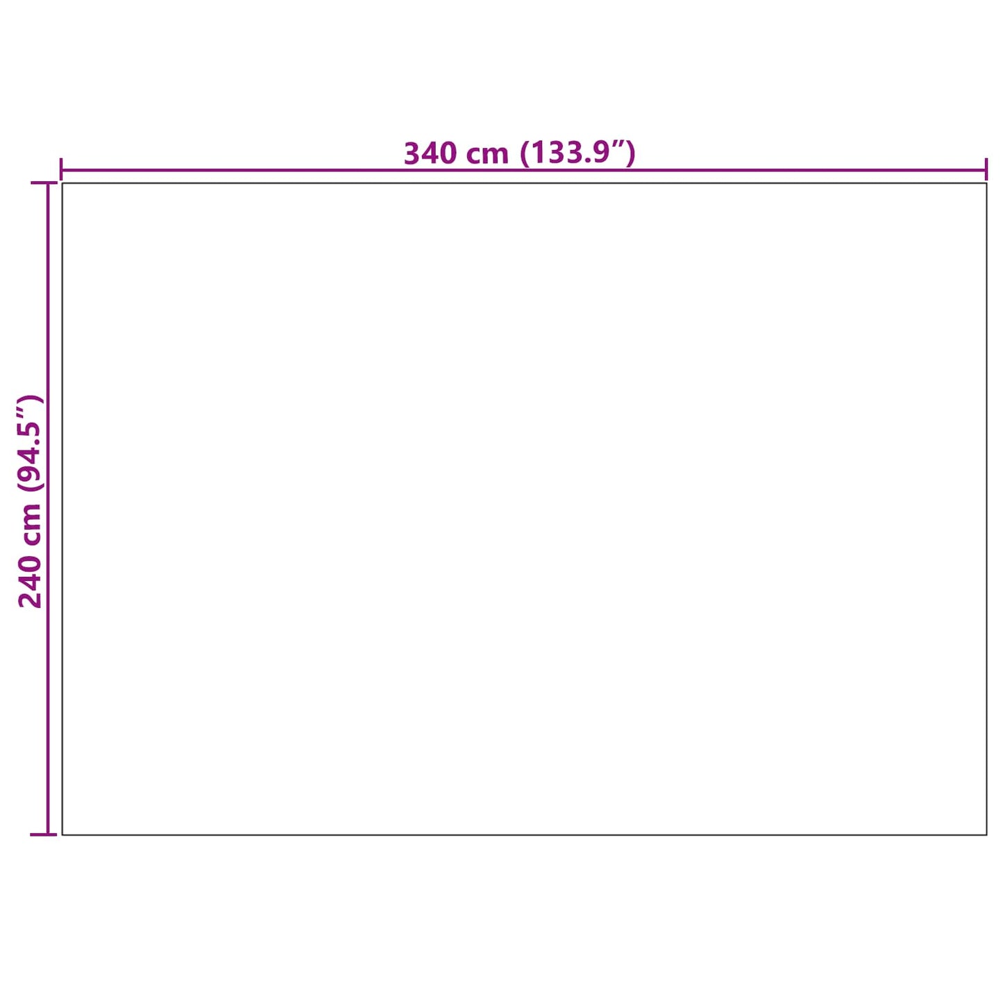 vidaXL Bereichsteppiche HUARTE Creme 340 x 240 cm Polyester