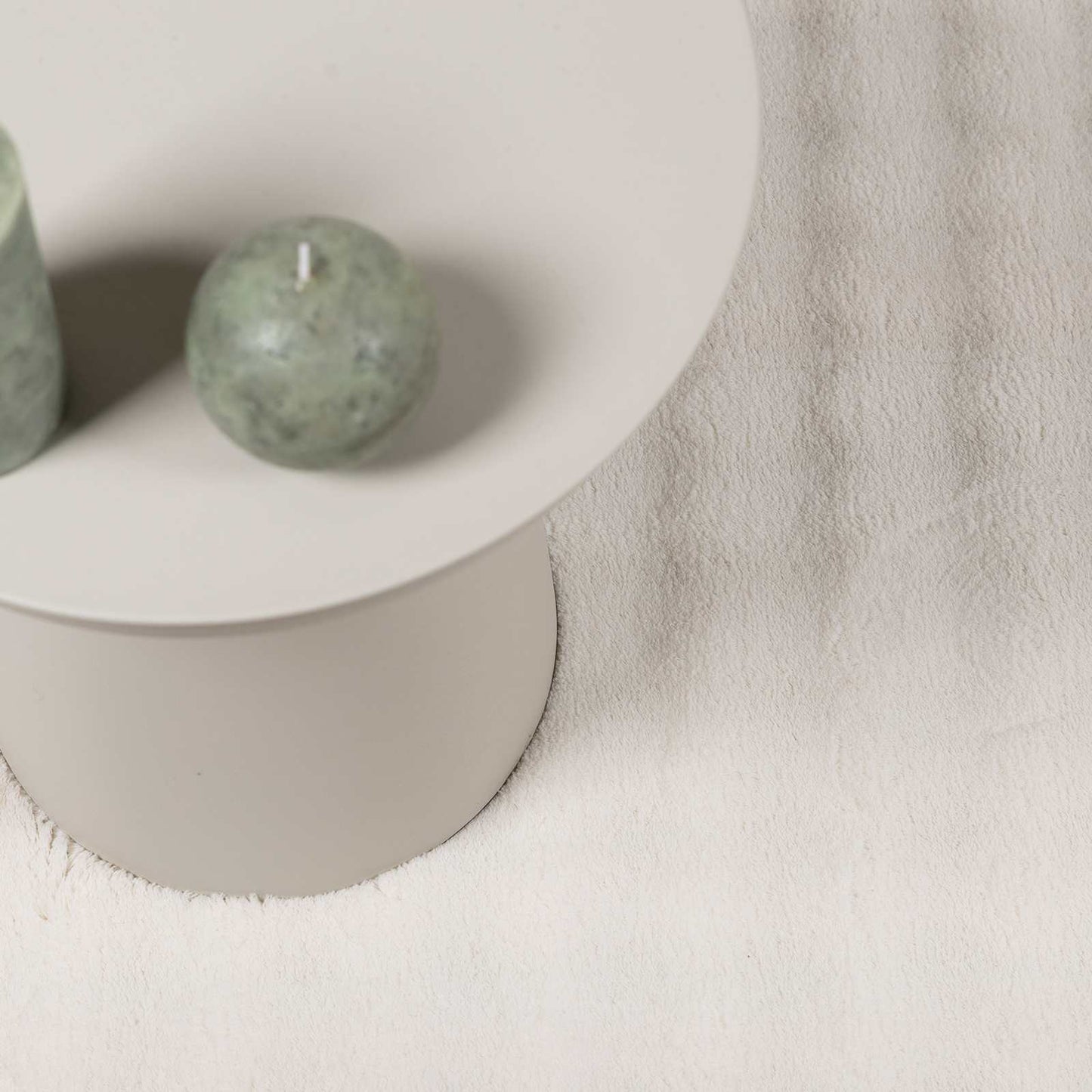 vidaXL Bereichsteppiche Rund HUARTE Creme Ø 120 CM Polyester