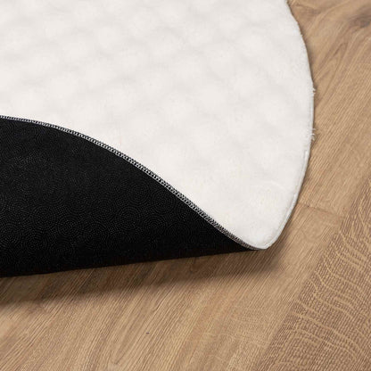 vidaXL Bereichsteppiche Rund HUARTE Creme Ø 200 CM Polyester