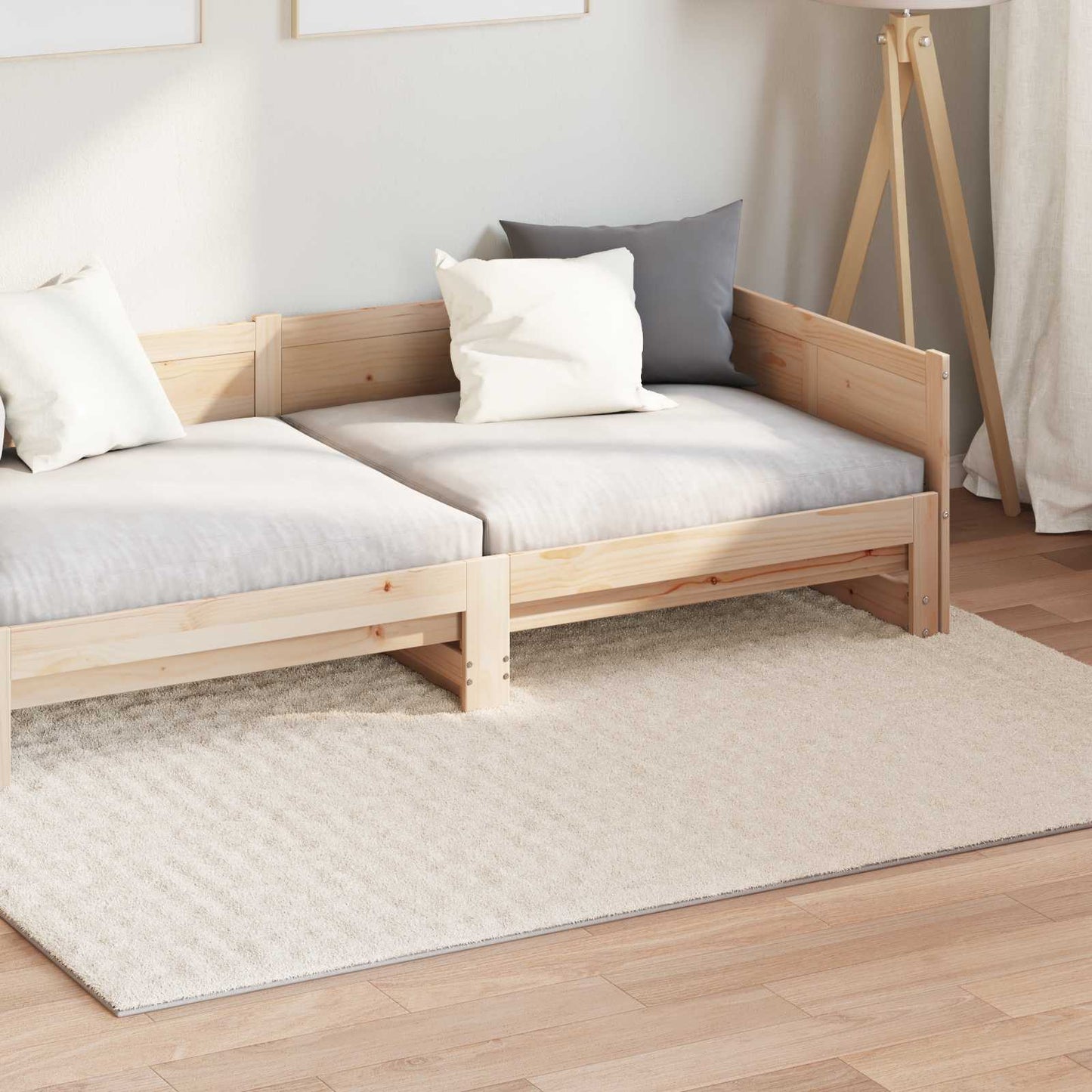 vidaXL Bereichsteppiche HUARTE Beige 200 x 140 cm Polyester