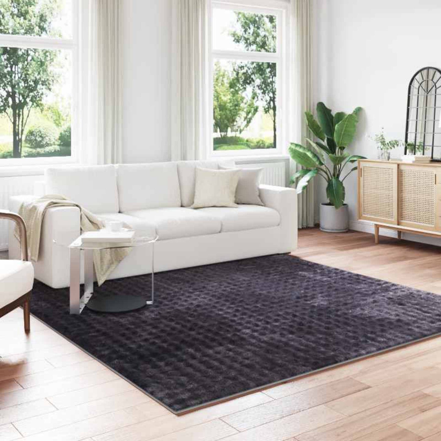 vidaXL Bereichsteppiche Quadratisch HUARTE Beige 120 x 120 cm