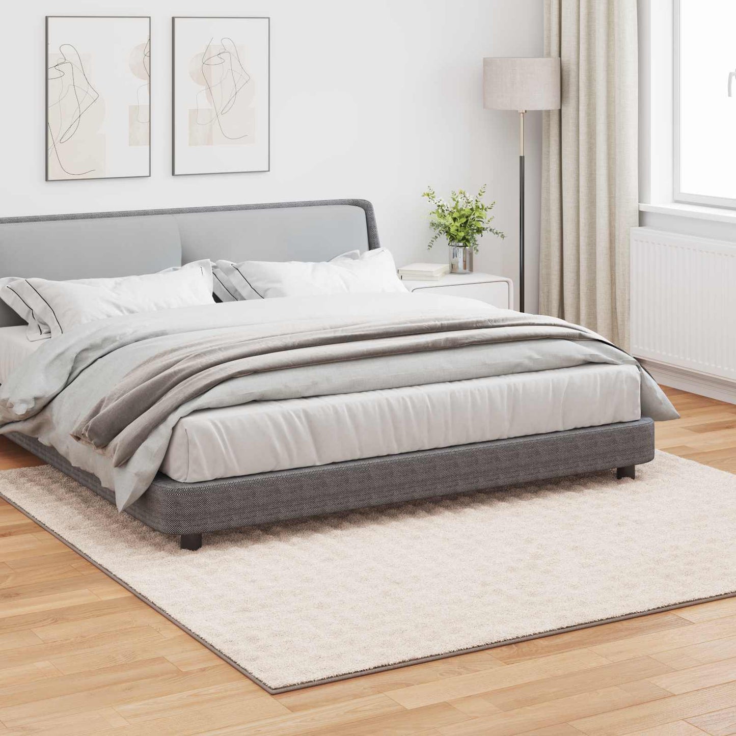vidaXL Bereichsteppiche Quadratisch HUARTE Beige 240 x 240 cm