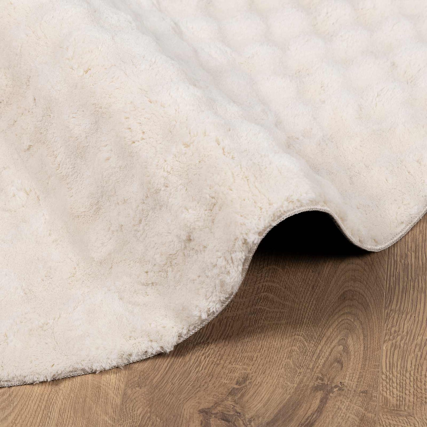 vidaXL Bereichsteppiche Rund HUARTE Beige Ø 120 CM Polyester