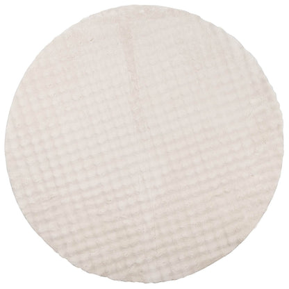 vidaXL Bereichsteppiche Rund HUARTE Beige Ø 120 CM Polyester