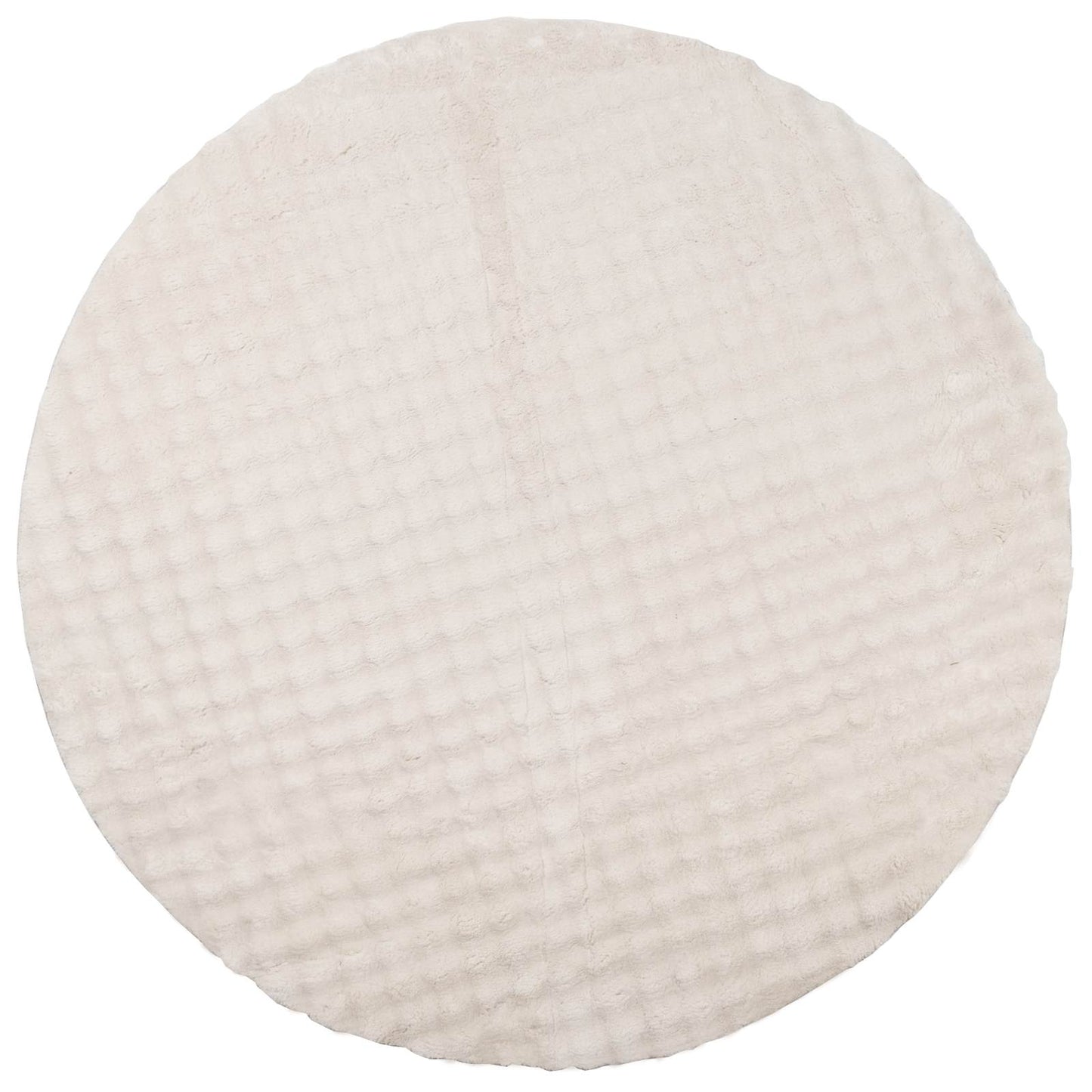 vidaXL Bereichsteppiche Rund HUARTE Beige Ø 200 CM Polyester