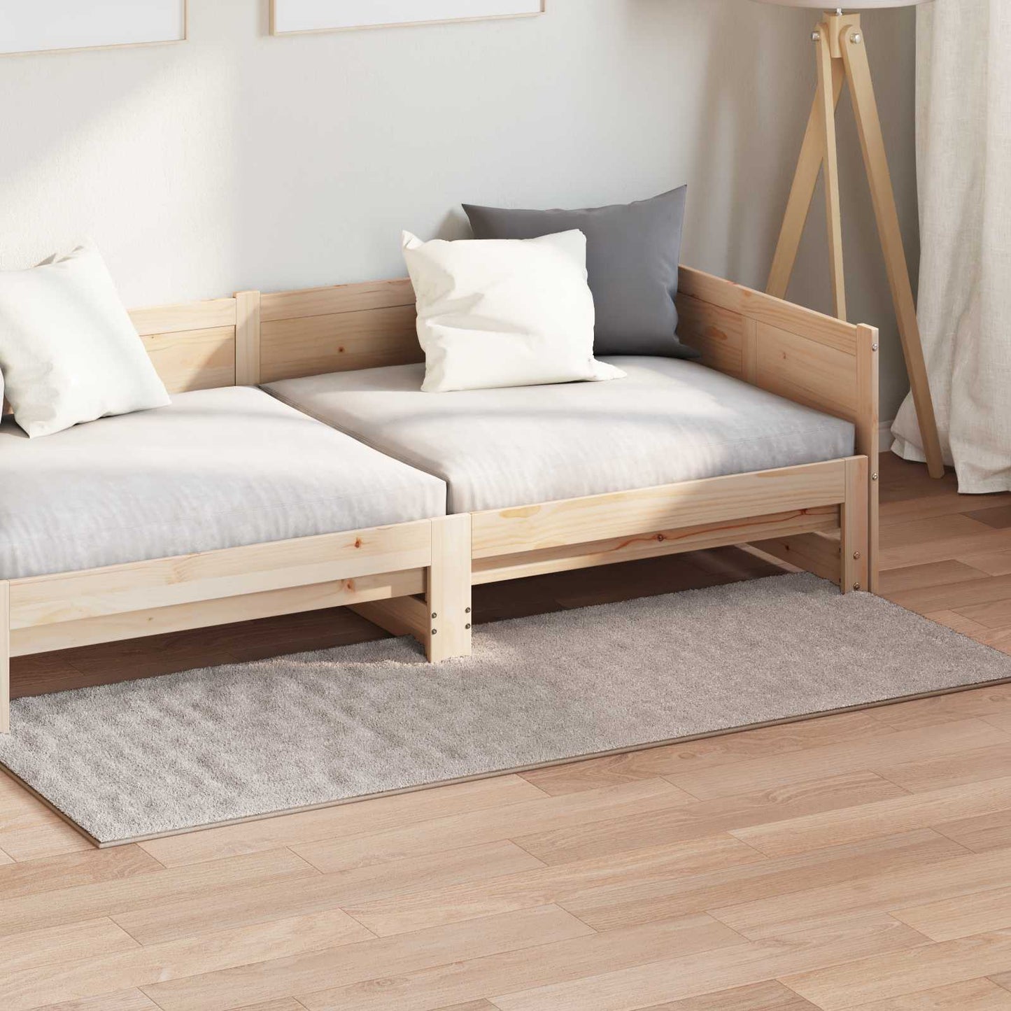 vidaXL Bereichsteppiche Rechtwinklig HUARTE Sand 150 x 80 cm Polyester