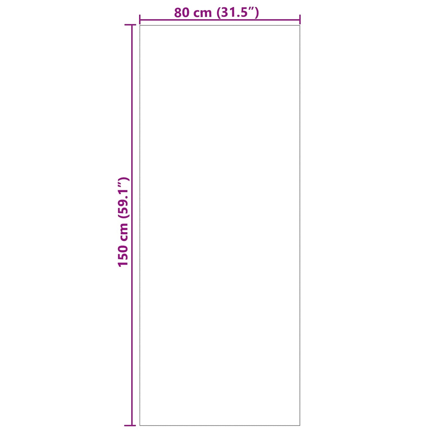 Bereichsteppiche Rechtwinklig SIROLO Grau 150 x 80 cm Polyester