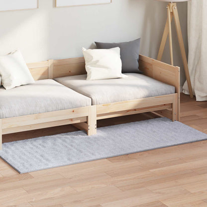 vidaXL Bereichsteppiche Rechtwinklig HUARTE Grau 200 x 80 cm Polyester