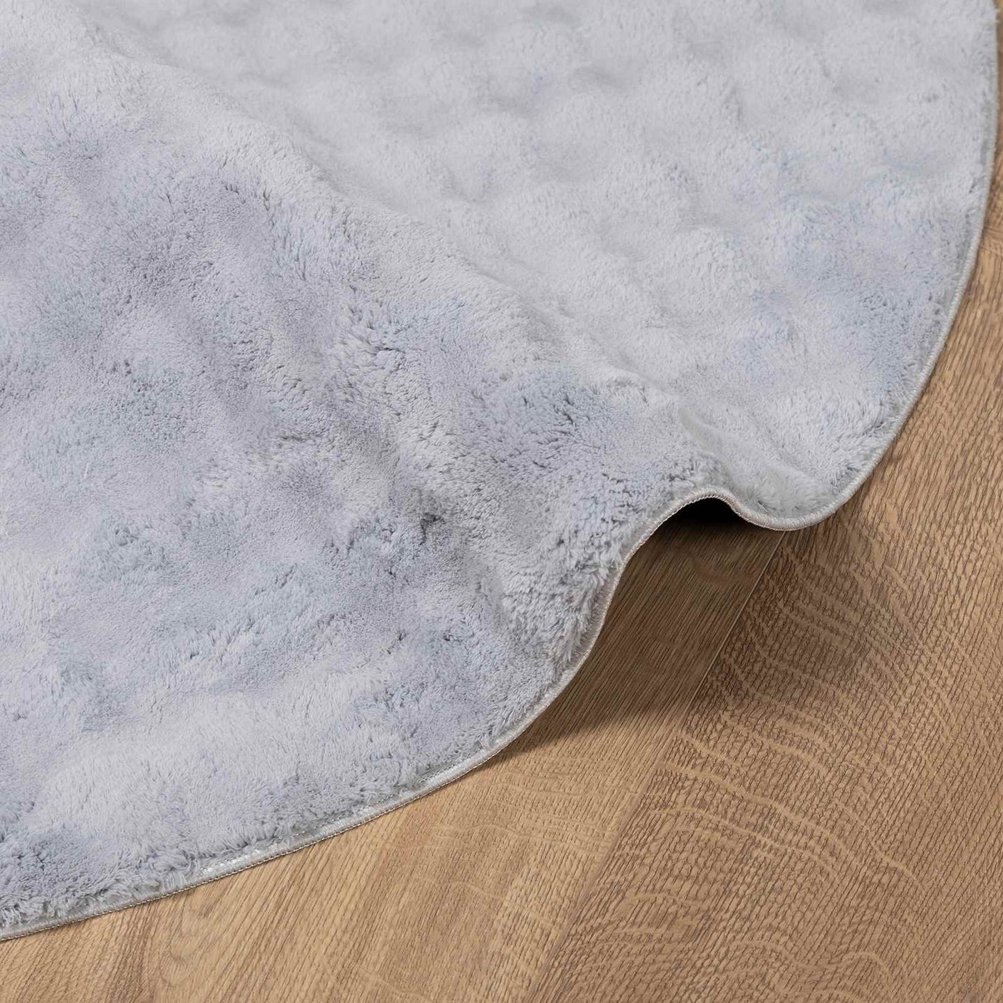 vidaXL Bereichsteppiche Rund HUARTE Grau Ø 120 CM Polyester