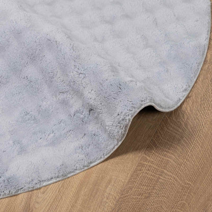 vidaXL Bereichsteppiche Rund HUARTE Grau Ø 120 CM Polyester