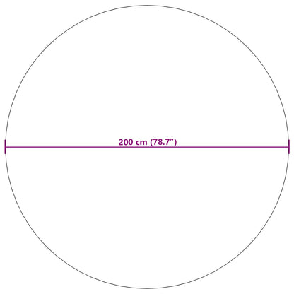 vidaXL Bereichsteppiche Rund HUARTE Grau Ø 200 CM Polyester