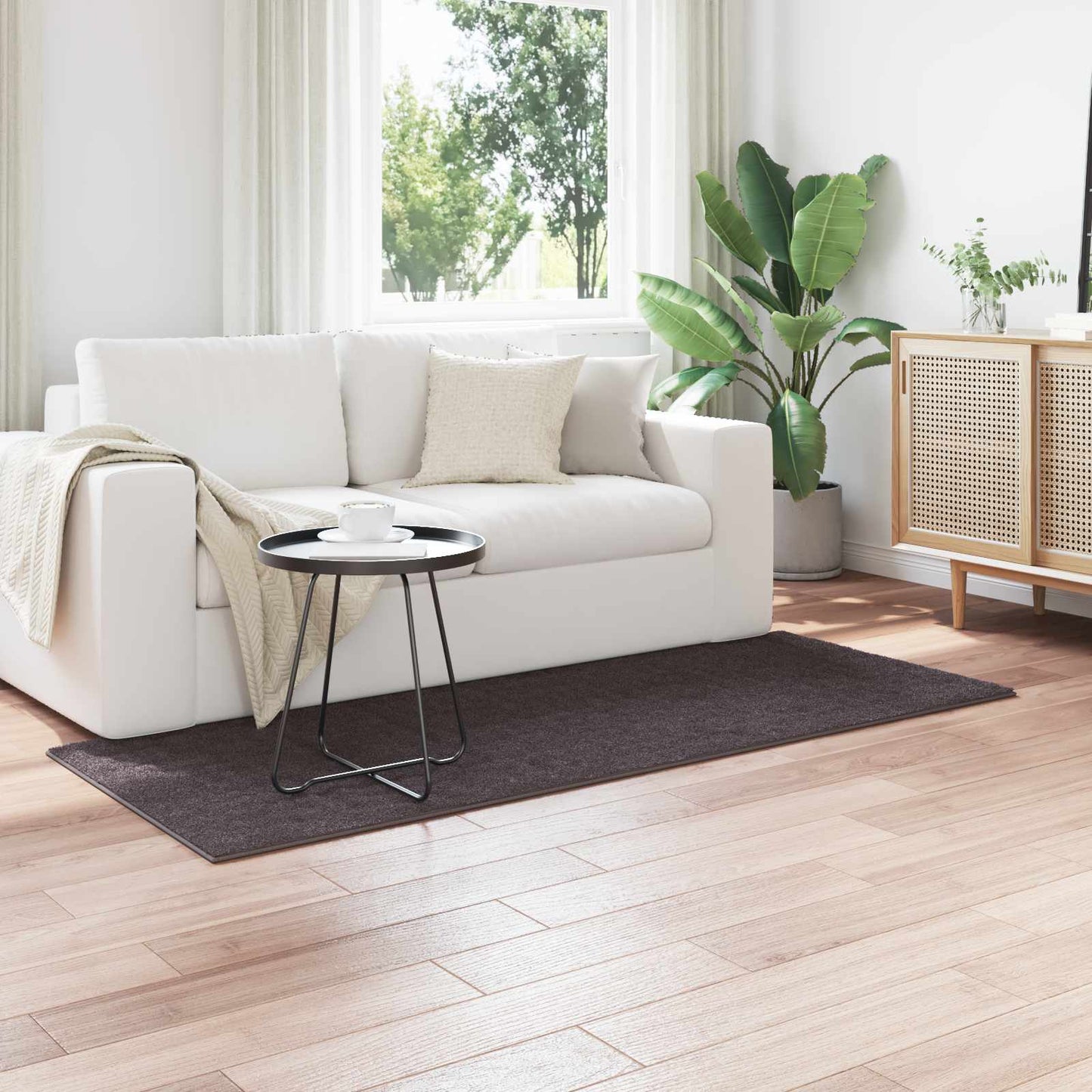 vidaXL Bereichsteppiche HUARTE Anthrazit 200 x 80 cm Polyester