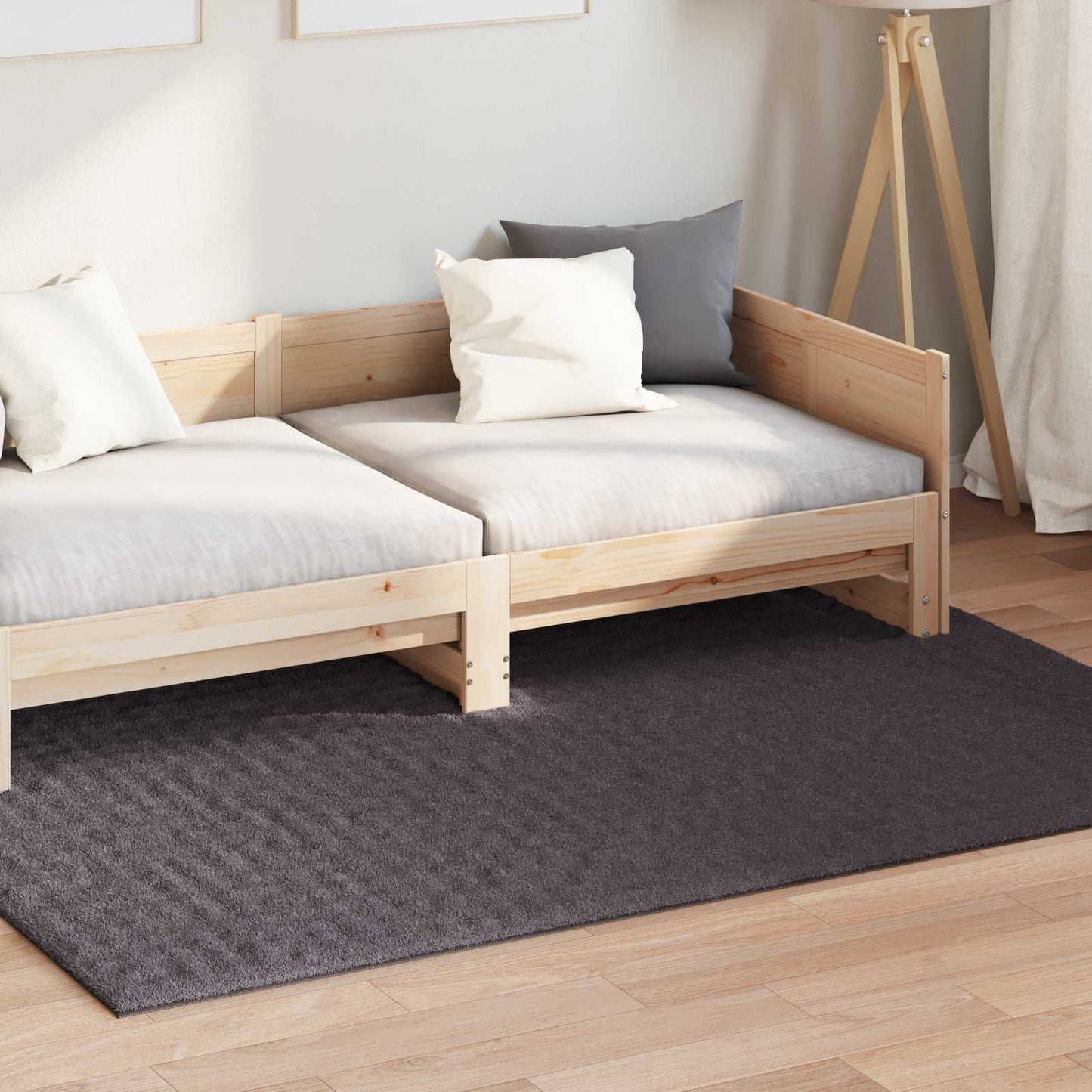 vidaXL Bereichsteppiche HUARTE Anthrazit 200 x 140 cm Polyester