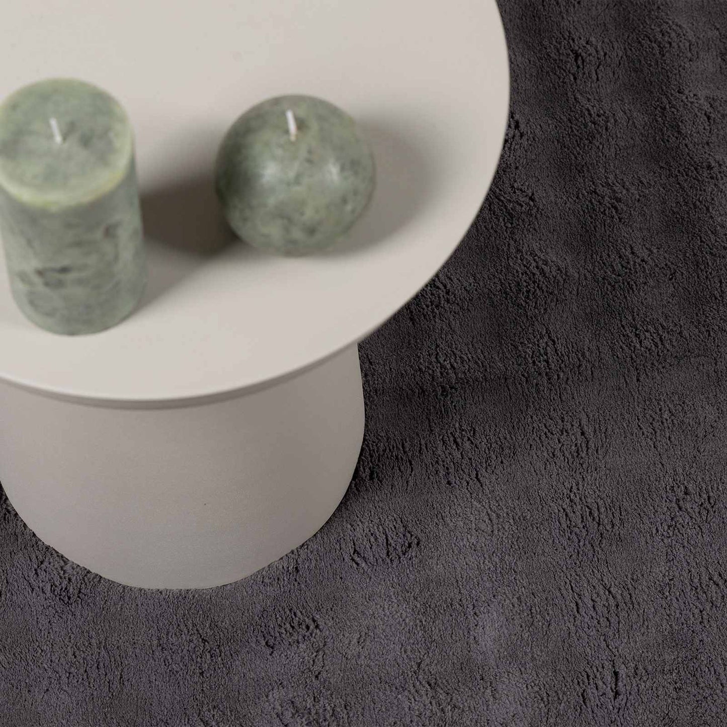 Bereichsteppiche Rund SIROLO Anthrazit Ø 120 CM Polyester